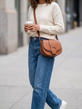 Rachel Zoe Tan FAUX Leather Belt Bag Or Shoulder / Crossbody Bag .